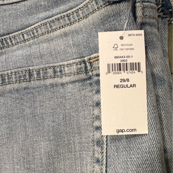 Gap | Girlfriend Mid Rise Denim | Distressed | Size 29 / 8 New - Picture 8 of 8